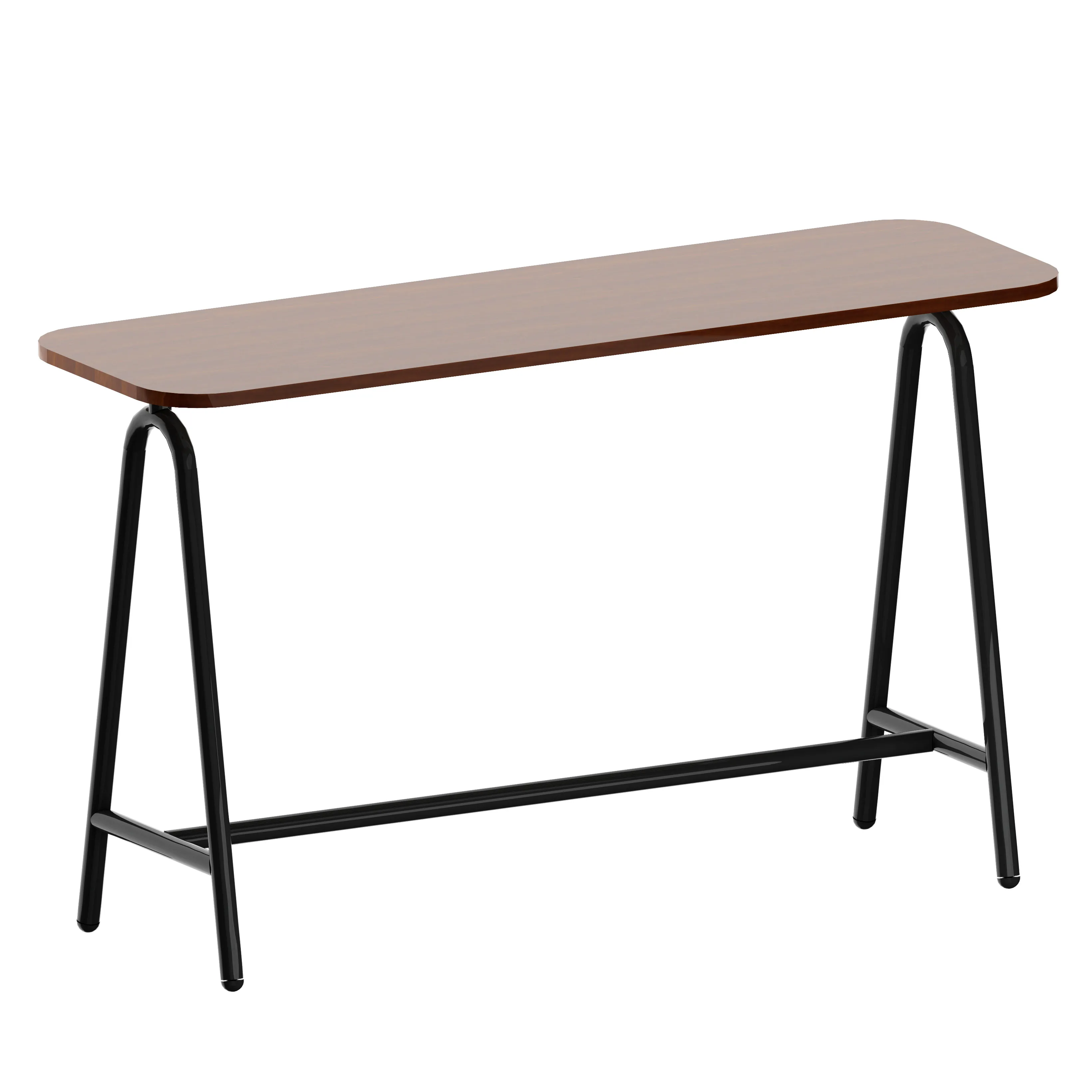 Mesas de comedor de cocina de alta calidad rectangulares con altura de barra y patas de metal 